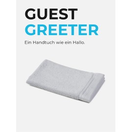 Sowel® Guest Towels 30 x 50 cm, 100% Organic Cotton, Premium Quality, Hand Towel Made in Portugal, Light Grey