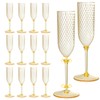 XUWAIDSGN 24 Pack Pink Detachable 2 piece Champagne Flutes 5.5