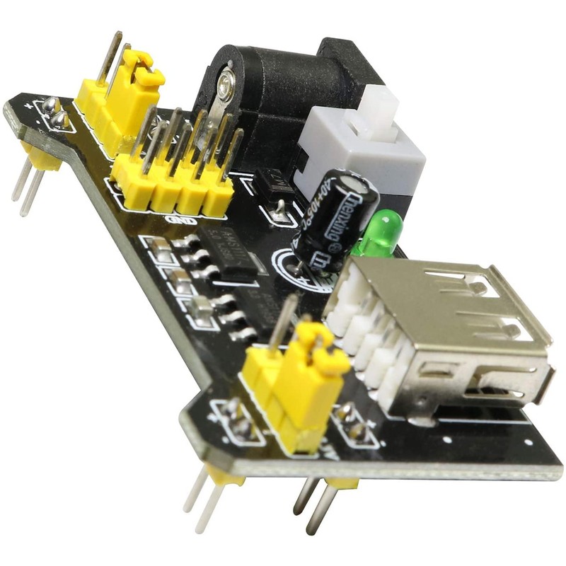 SQXBK 1-Pack MB102 Breadboard Power Supply Module and 9v Battery