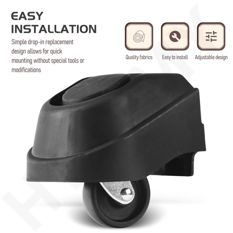 4-Pack 12388 Foot & 12293 Wheel Vacuum Caster Replacement Kit