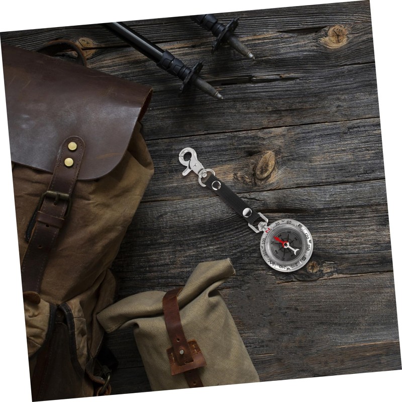 SUPVOX Wear-Resistant Pocket Compass Mini Compass Keychain Vintage Design for