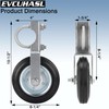 Gate Wheel Supporting Metal Swing Gate with 1-5/8" Thru 2"