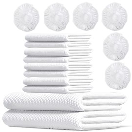 Natzerat 16-Pack Large Compressed Towel Tablets Disposable Travel Towel Kit for Adults-PortableTowel Reusable Bath Towel 55" x 27.5" &Shower Cap & Face Towel 23.6" X 11.8" for Camping,Hotel,Hiking