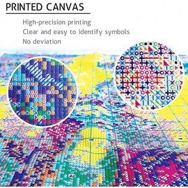 African American Black Girl and Baby Preprinted 11CT Cross Stitch Kits for Beginners & Adults - Easy Needlepoint Patterns for Home Decor & Craftings 205