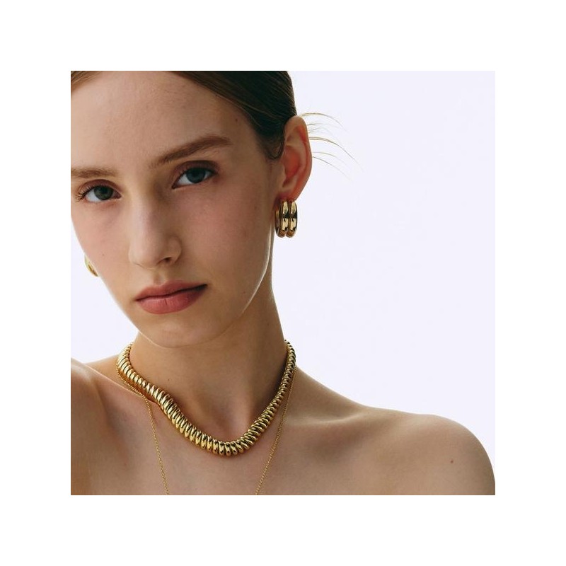 Vermeil brass one-touch earrings OTEP24507R plating color / 버메일 브라스