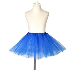 Kids Tutu Skirts 3 Layered Tulle, Fit Most 4-11 yrs Little & Big Girls for Dance Party Costume, #18 Orange, Small