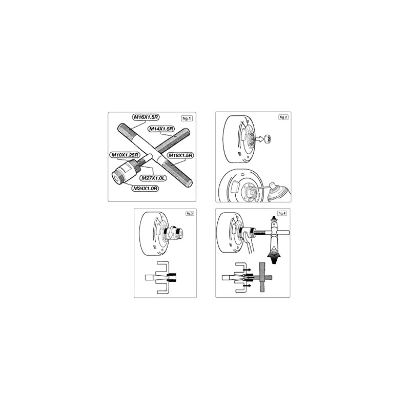 GT-TOOLS Flywheel Puller (M10/M14/M16/M18/M24/M27)