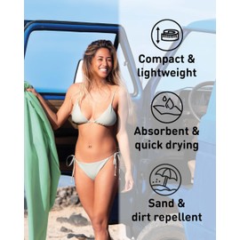 Fit-Flip Microfibre towel - compact, ultra lightweight & quick dry - perfect for gym, travel & beach - swimming towels for sports, camping & hiking (70x140cm mint + bag)