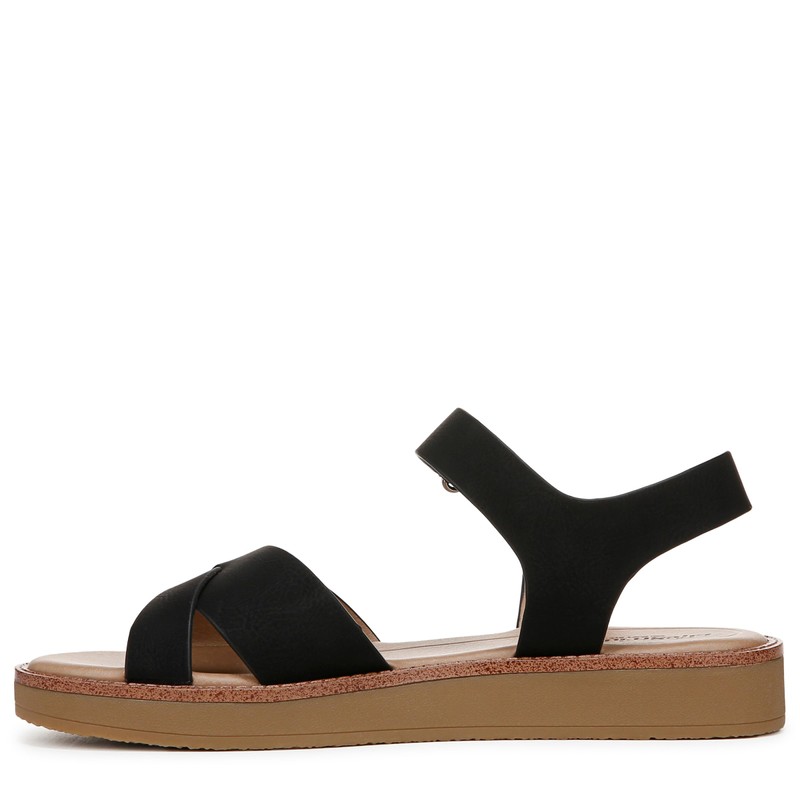 LifeStride Womens Wren Flat Sandal Black 9 W