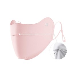 Geeda - Máscara facial ajustable de verano con rayos UV para mujer, lavable, reutilizable, ejercicio, transpirable, protección solar y deportiva fresca (JD-rosa)