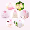 joycraft 50Pcs Organza Bags, 4"x6" Sheer Drawstring Gift Bags, Organza