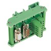 DB9-MG6 DIN Rail Mount Interface Module Male / Female Connector