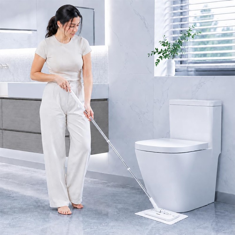 Snap Grip Mini Mop with Zero Touch Press System,7in Microfibre