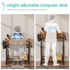Small Portable Rolling Standing Desk - 32 Inch Adjustable Mobile