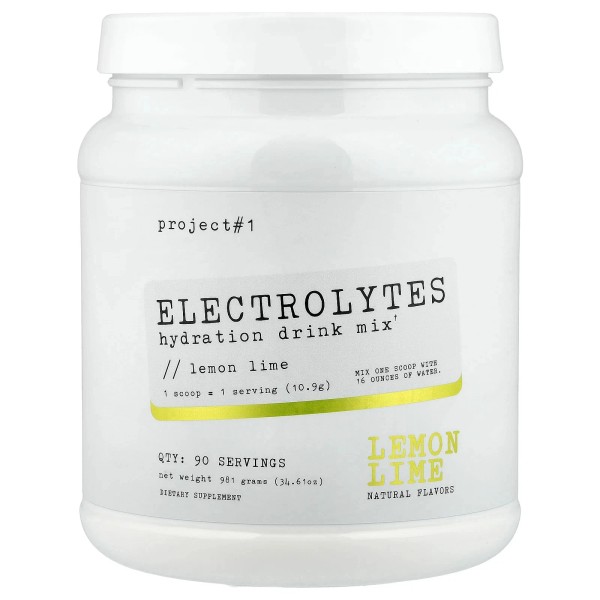 Project 1 Nutrition Electrolytes, Hydration Drink Mix, Lemon Lime, 34.61