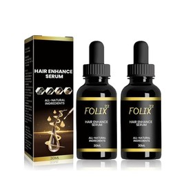 Natural Folix22 Hair Growth Serum, Folix22 Hair Growth Formula, Folix22 Hair Growth for Men Women To Repair Dry and Damaged Hair (2PCS)