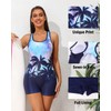 beautyin Women Sporty One Piece Boyleg Bathing Suit Water Aerobic