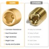 Aifeier ET 15 PCS 1/4” NPT Brass Pipe Plug Fitting