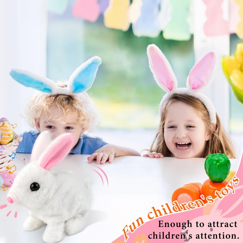 NHYDZSZ Bouncing Rabbit, Interactive Toy Rabbit with Sound Movements, Animated