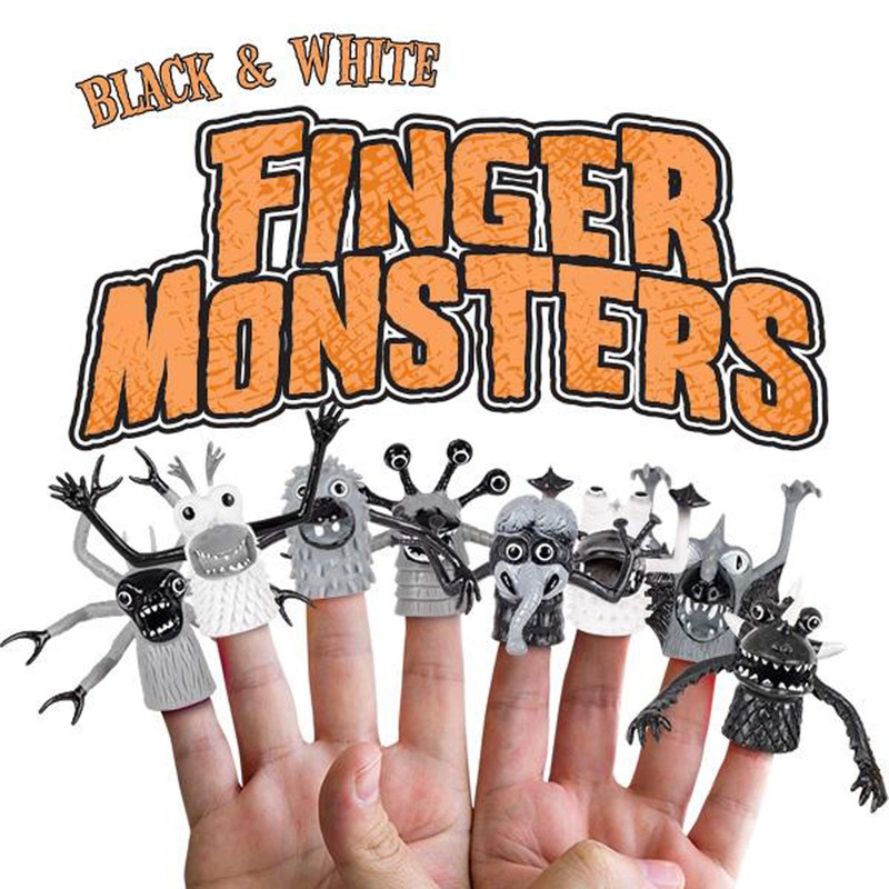 Andy Mc Phee Finger Puppet - Monster B&W