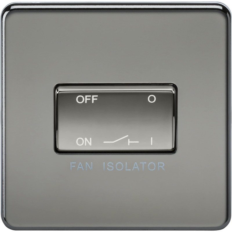 Knightsbridge SF1100BN Screwless 10 A 3 Pole Fan Isolator Switch,