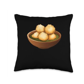 Pani Puri With A Vintage Look Throw Pillow