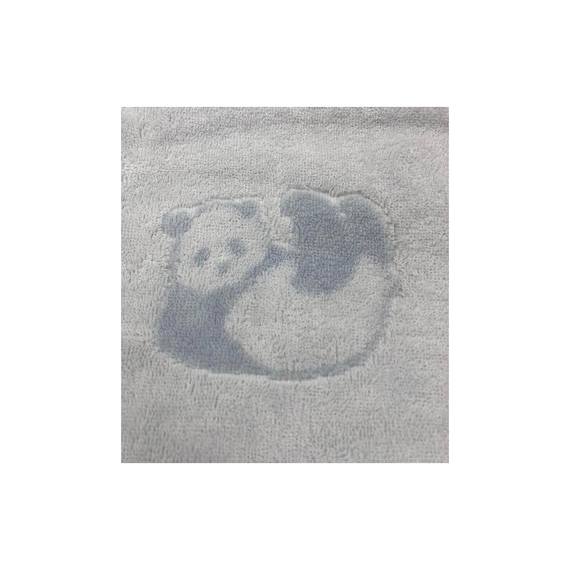 Imabari Towel Bath Towel, Panda Pattern, Blue, Cute Animal Pattern,