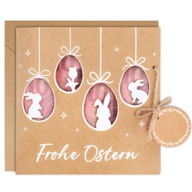 BETESSIN Easter Money Gift - Easter Cards with Envelope - Creative Packaging for Money Gifts in Easter Egg Style - Original Easter Gifts for Children and Adults