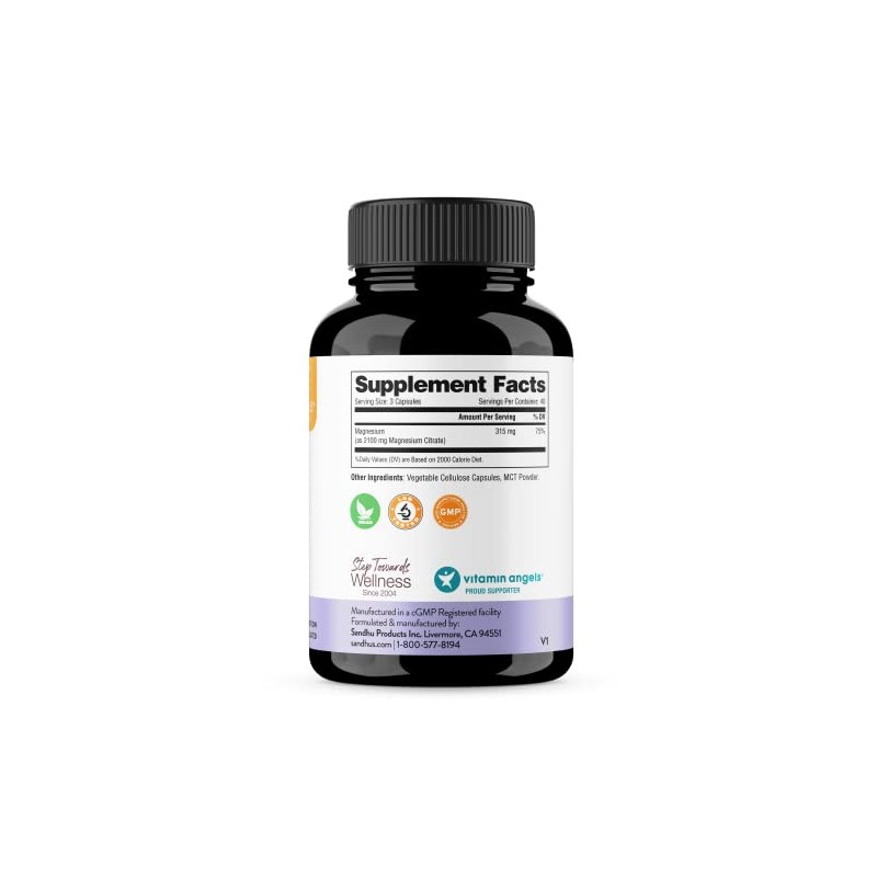 Sandhu's Citrato de magnesio Gluten altamente absorbente, diario de soja