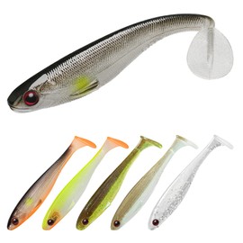 TRUSCEND Soft Fishing Lures 12PCS, Paddle Tail Swimbaits, Fishing Lures for Bass Trout Crappie Walleye, Durable Plastic Bait for Bass Fishing, Shad Fishing Bait for Freshwater Saltwater