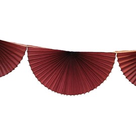 3-Pack 7 Foot Tissue Paper Bunting Garland Party Decoration (Maroon)