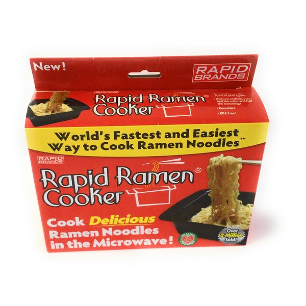Rapid Ramen Cooker - Ramen en 3 minutos - última intervensión de BPA y apto para lavaplatos (rojo, 1 paquete)