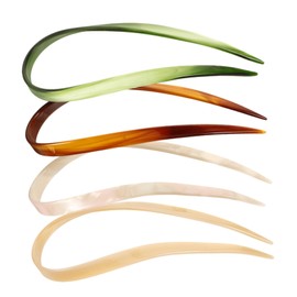 VICASKY 4pcs u Shape Hair Forks Elegant French Hair for Girls Minimalist Chignon Accessories for Updo Styles and Special Occasions