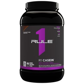 Rule 1 Proteins Rule One Proteins Casein - 25g Slow-Release Protein from Premium Micellar Casein for Sustained Amino Acid Delivery, Helps Keep Muscles Fed Overnight for Recovery (2 Pounds*, Chocolate Fudge)