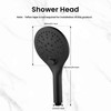 KPW Shower Head Detachable Handheld Matte Black 3 Spray Modes