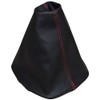 AERZETIX: Gear Stick Gaiter Faux Leather Black with Red Stitching