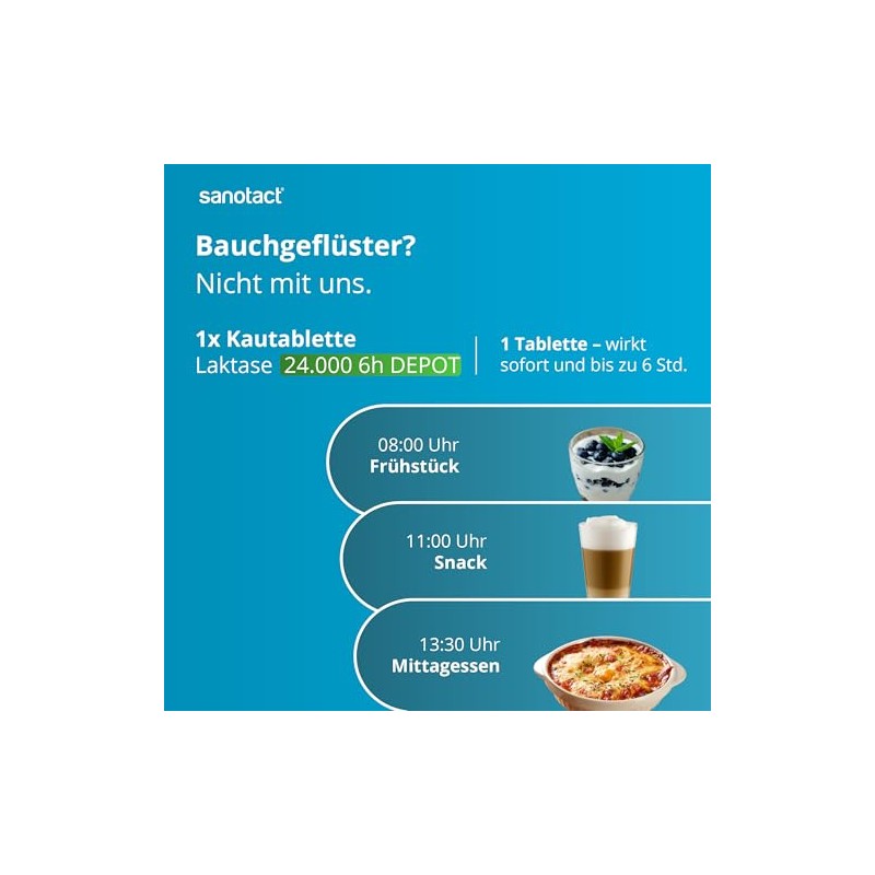 sanotact Lactase 24,000 6h DEPOT (40 lactase tablets) • Lactose