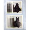 Ruth Maystead Scottish Terrier and Plaid Throw 12 Notecards &