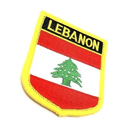 Lebanon Lebanese Middle East Flag Iron On Embroidered Fabric Sew On Patch Pack of 1