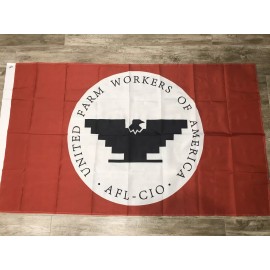 Unbranded United Farm Workers Flag 3x5ft UFW Union Black Eagle Logo Protest Labor Fields