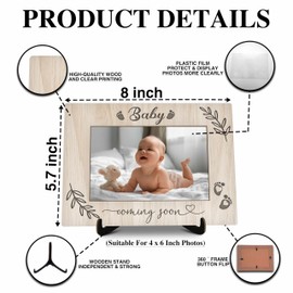 valucise Ultrasound Pictures Frame, Baby Coming Soon Photo Frame with Stand, Newborn Baby Gift, New Baby Gifts For New Mom Dad, Home Living Room Bedroom Decoration -a78