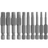 Eyech 10pcs Magnetic Pentagon Head Screwdriver Bits Set, 1/4 Inch
