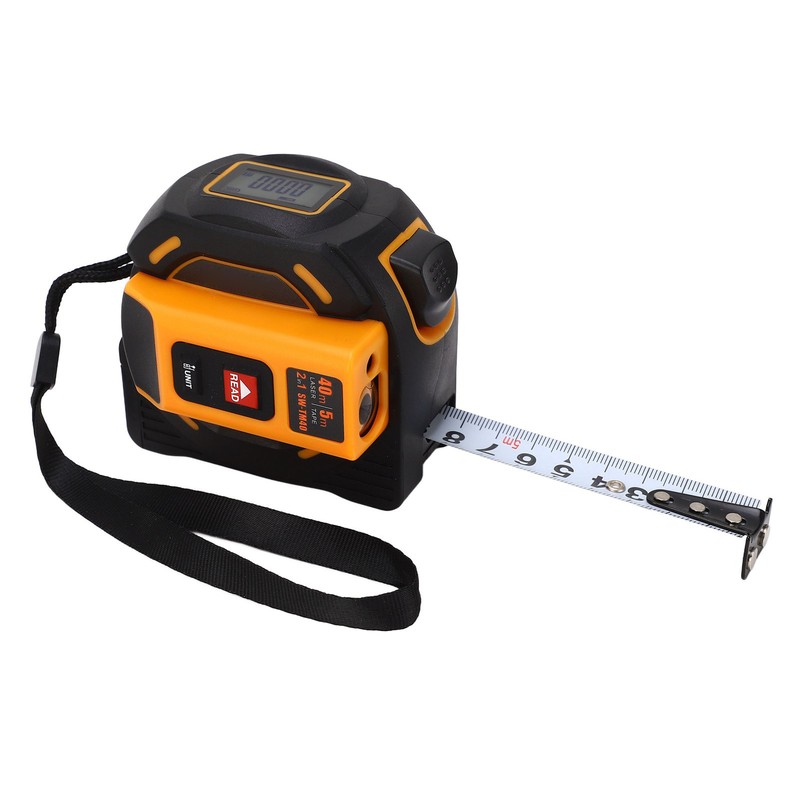 Laser Tape Measure High Accuracy ABS Housing Manganese Steel Digital