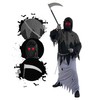 Snirczs Grim Reaper Costume for Adults - Glowing Red Eyes,