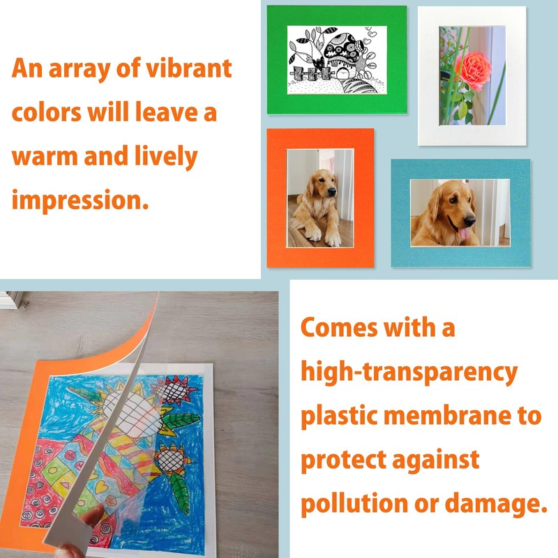 YIYINOE Eco-Friendly Cardboard Photo Frames Set of 12 - Removable