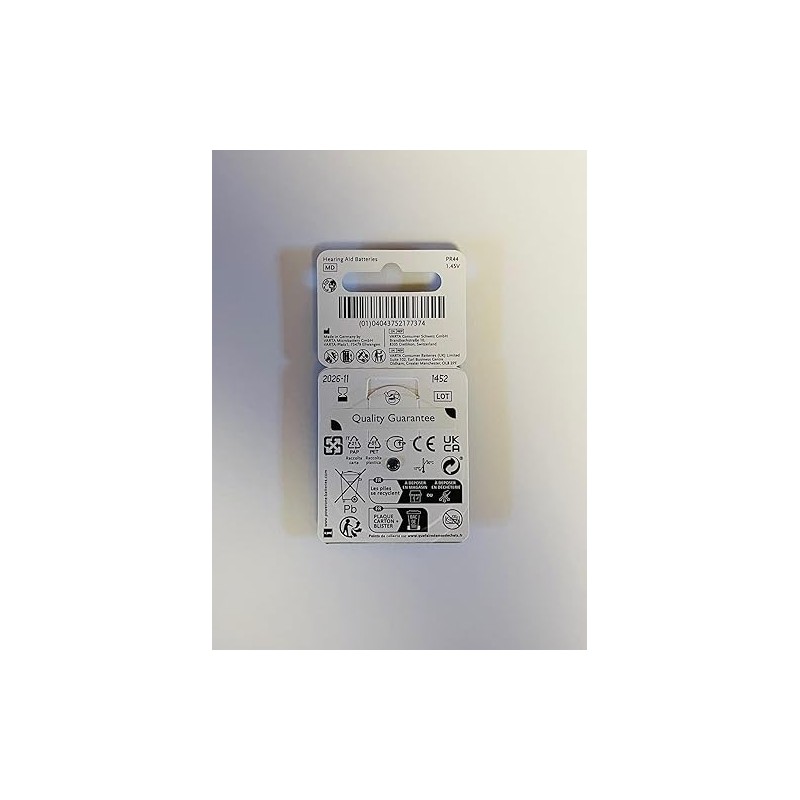 Power One P675 Hearing Aid Batteries No Mercury (6 Batteries)