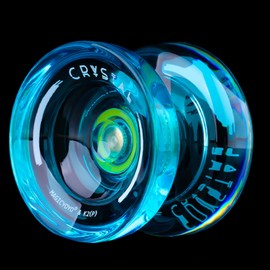 MAGICYOYO K2 Responsive Yoyo for Kids Beginners Yo-Yo with 2 Yo Yo Gloves, 2 Yo-Yo Bags, 12 Yo yo Strings (Crystal Green+Crystal Purple Pink)