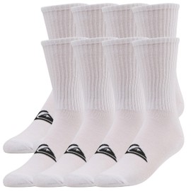 Quiksilver Herren 8er-Pack Polysocken, weiß, 40.5-46 EU