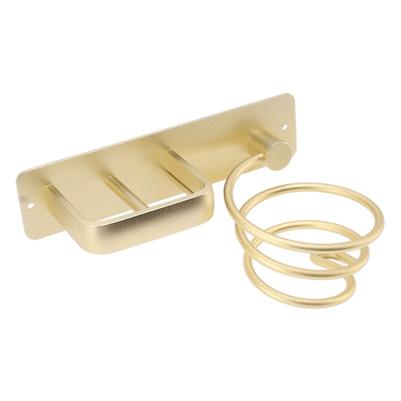 Hair Dryer Holder Hair Straightener Storage Bracket Rack Space Aluminum