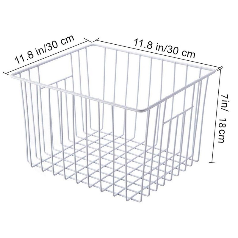 iPEGTOP Deep Refrigerator Freezer Baskets, Large Household Wire Storage Basket